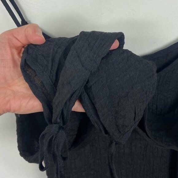 NWT Anthropologie Pelloux Black Open Shoulder Dress Size XS New Tags Minimalist - Picture 8 of 13